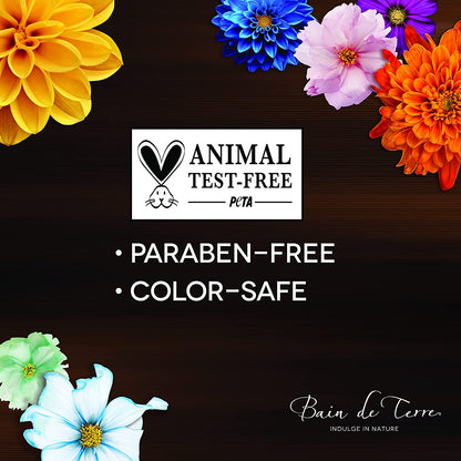 Bain De Terre Color Preserving Shampoo/Conditioner | Passion Flower | Protects & Maintains Color-Treated Hair | Argan & Monoi Oils | Paraben Free | Color-Safe